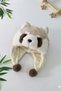 My Little One's Plush Raccoon Ears Cute Moving Headphones - Beige - 2