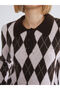 Polo Neck Diamond Patterned Women's Knitwear Sweater - 3