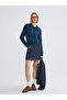 Polo Neck Diamond Patterned Women's Knitwear Sweater - 2