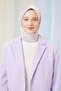 وشاح رقمي من قماش التويل المخطط باللون المنك - 2