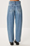 High Waist Balloon Baggy Jean Lri0018 Medium Blue - 6