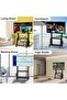 Mobile TV Cart TV Stand for 32-75 inch TVs, Rolling Floor Mount with Shelf (Black) - 4