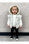 Girl's Heart Embroidery Hooded Puffer Vest - 3