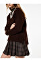 Long Sleeve V-Neck Basic Knit Sweater - 5