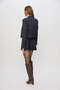 Ss6107 Navy Blue Plaid Short Jacket - 3