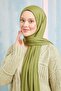 Pistachio Green Five Combed Cotton Shawl - 2