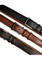 Genuine Leather Plain 3 cm Men's Belt Brown, Tan, Black (Fabric) - 3