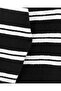 Round Neck Striped Soft Knit Sweater - Black - 5