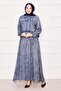 Croplu Double Hijab Dress Set Navy Blue - 3