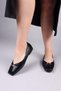 Chin Gold Buckle Ballerinas Black - 4