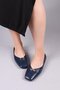 Chin Gold Buckle Ballerinas Dark Blue - 4
