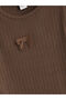 Crew Neck Bow Detailed Girl's T-Shirt - 2
