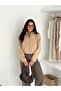 Women's Pocket Detailed Zippered Cashmere Bomber Jacket - 4