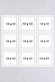 إطار مكون من تسعة قطع مقاس 17×17 (بدون ملصق) - إطار مربع Bos1027 - زاوية الذكريات - إطار صور