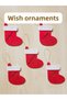 New Year Felt Boot Ornament Set – 5 Pieces Wish-Themed Christmas Tree Ornament - 3