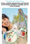 400ml cute rabbits with ear hanging straw tritan children's water bottle (white) - 4