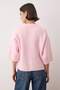 Wardrobe Essentials Pink Soft Textured Loose Fit Short Sleeve Basic Knit Cardigan |   Twoaw26Hi00251 - 4