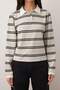Çok Renkli Çizgili Polo Yaka Fitted/Vücuda Oturan Örme T-Shirt TWOAW26TS00026 - 3