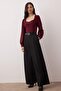 Bordo Büzgü Detaylı Dokuma Bluz TWOAW23BZ00633 - 2