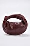 Bordo Kadın Mini Boy Oval Omuz Çanta TAKSS25OC00068