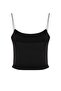 Black-Black 2-Pack Cotton Spaghetti Strap Crop Stretchy Knitted Tank Top Twoss21Al0196 - 6