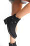Ezasianna Women's Boots 0012075 Matte Black - 5