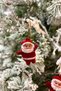 Santa Claus Christmas Pine Tree Ornament 3-Piece 5 Cm New Year Ornament with Red Color Clothes and White Beard - 4