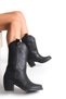 Thalyven Women's Short Boots 00126040 Black Skin - 4