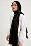Hijab Women's Janjan Crinkle Evening Dress Shawl-Black- 70X190Cm - 2