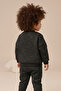 Boy's 2 Thread Yarn Cotton Label Tracksuit Set Black - 3