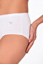 Women's Cotton High Waist Bato Modal Panties |   White K23922 - 3