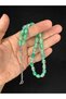 Powder Amber Beads Light Green Color Beige Cut 10Mmx6.5Mm T-677 - 2
