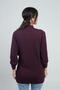 Neckline Low-Cut Hair Braided Pattern Sports Tunic Sweater - 4