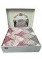 Flannel Plum Begona Double Duvet Cover Set with Elastic Fitted Sheet