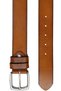 Genuine Leather Tan 4 cm Classic Flat Men's Belt (Jeans/Leinen)
