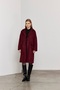 Women's Burgundy Plum Cashew Coat / Sevde Ugur