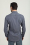Regularfit Navy Blue Striped Men's Shirt Stretch Fabric Stretch Fabric Collar with Button at the Bottom Ar0720711-07 - 4