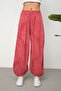Women's Cupra Fabric Baggy Shalwar Trousers with Pockets - 2