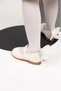 Mariposa Butterfly Figure Detailed Girls' Ballet Flats Shoes Mother-of-Pearl Color - 2