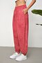 Women's Cupra Fabric Baggy Shalwar Trousers with Pockets - 3
