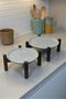 Alpina 2-Piece Black Bamboo Stand Porcelain Serving Plate Set 20cm and 26cm, Serving Plate - 3