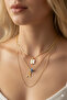 Women's Gold Harmony Combination Triple a Letter Necklace