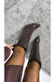 Brown Leggings with Detailed Padded Heel Women's Boots