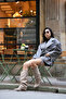 Women's Beige Boots with Bellows Toe and Iron Toe - Angellov - 4
