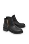 Women's double zippered heeled brown boots