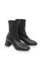 Women's Thick Heeled Side Zipper Brown Boots