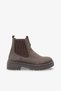 Liare Women's Genuine Leather Casual Chelsea Boots Brown Nubuck