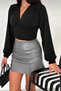V-Neck Gathered Candy Blouse - 3