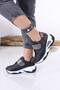 Fabre Black White Sole Matte Leather Women's Sports Shoes - 3