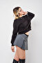 Hoodless Relaxed Fit Women's White Basic Sweatshirt - 6